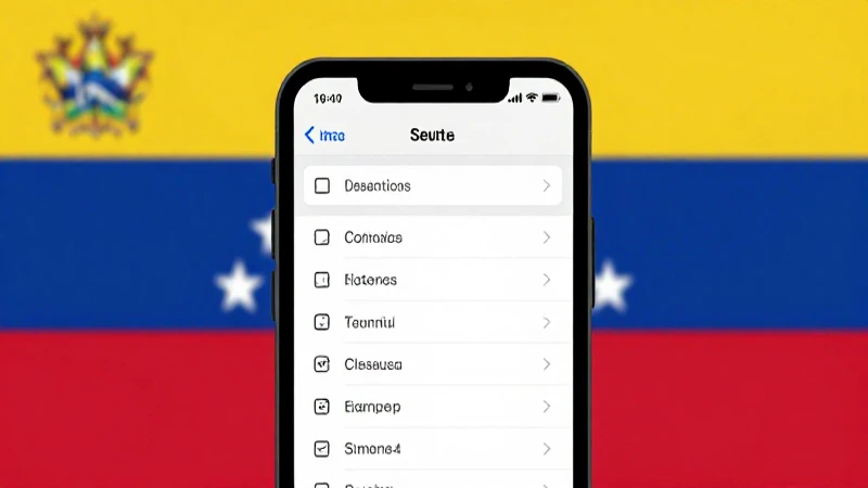 Smartphone a la vista, con fondo venezolano
