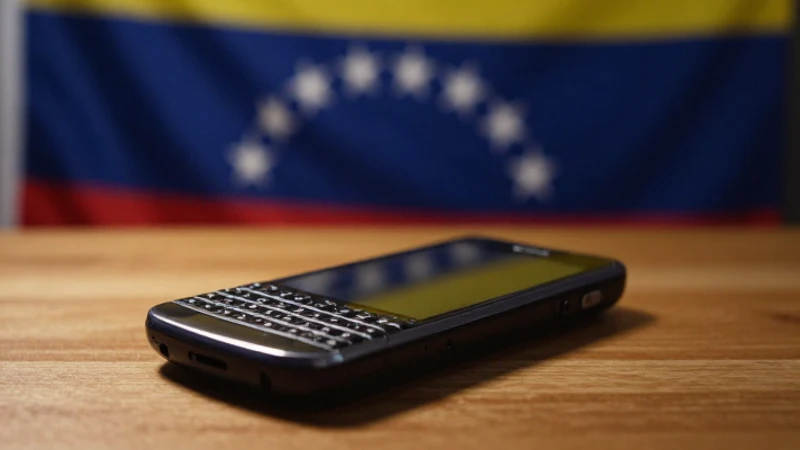 Teléfono BlackBerry sobre mesa con ambiente cálido