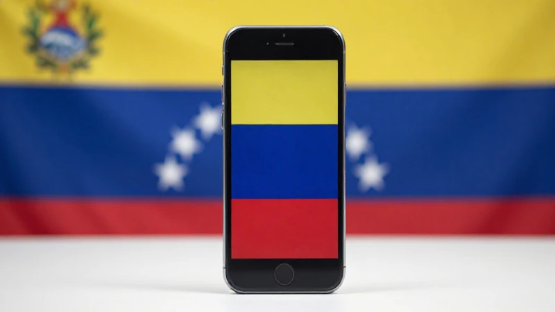 iPhone sobre fondo venezolano, luz suave
