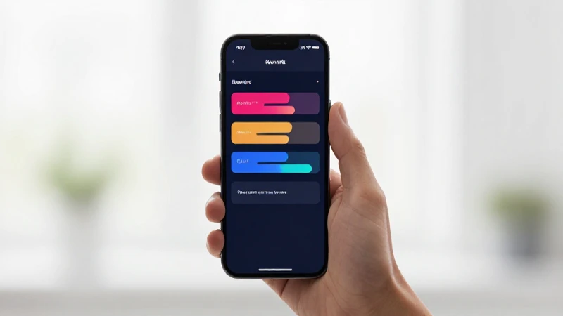 Smartphone muestra datos con luz suave