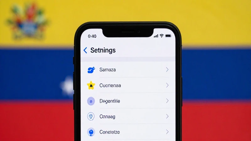 Guía Completa de Configuración de APN Venezuela Movistar VE 4 Pantalla de ajustes sobre fondo venezolano suave