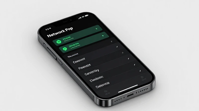 Teléfono inteligente muestra ajustes, verde vibrante