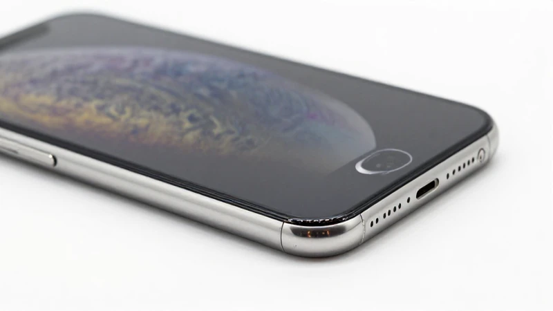 Fotografía limpia del iPhone XS Max en estudio