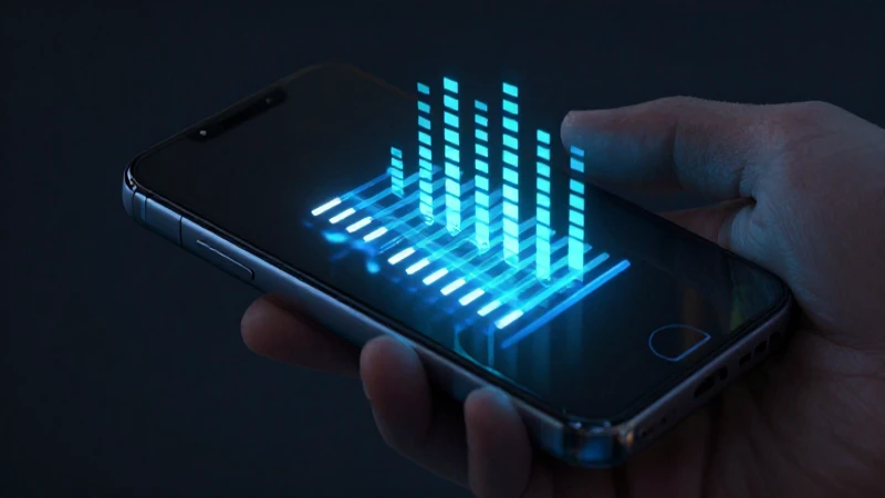 Teléfono móvil con señal brillante e iluminación dramática