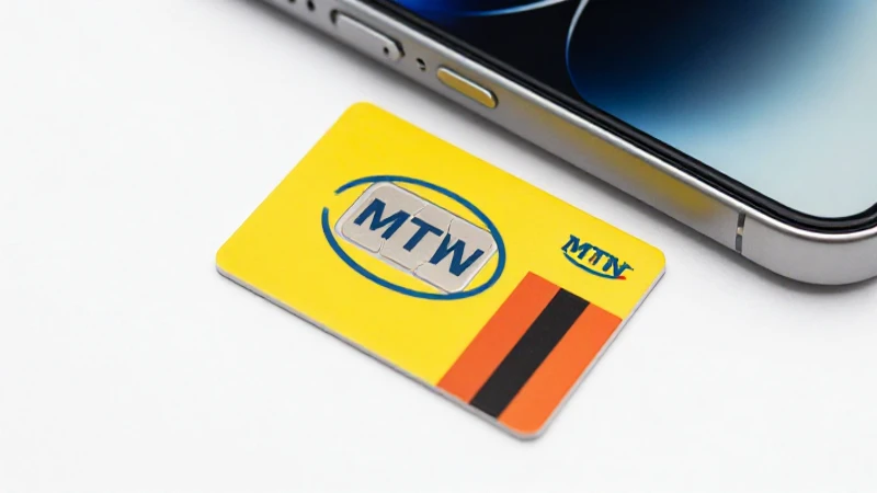 iPhone con SIM de MTN Zambia, imagen moderna