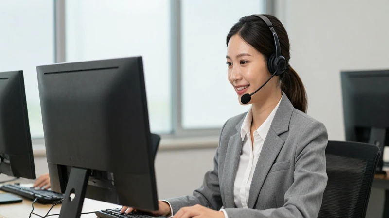 Atención al cliente, ordenador y luz suave