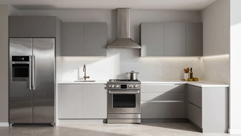 Cocina moderna con luz natural y acero inoxidable