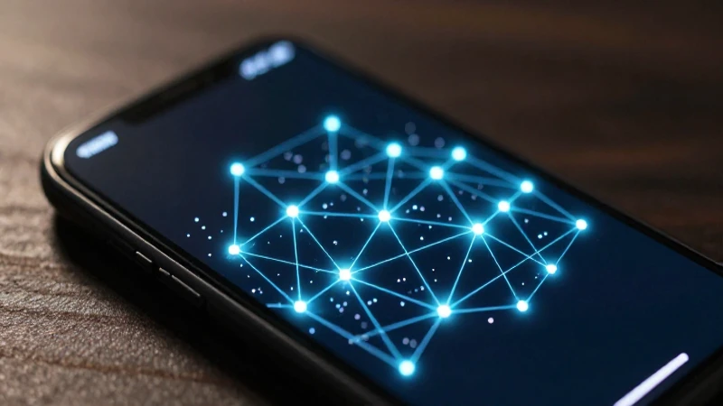 Smartphone iluminado muestra conexiones brillantes