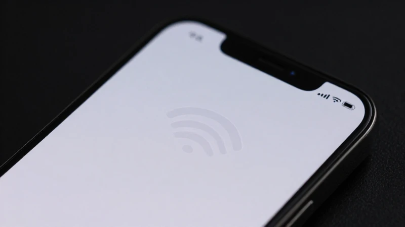 Smartphone con señal, logo sutil, luz suave