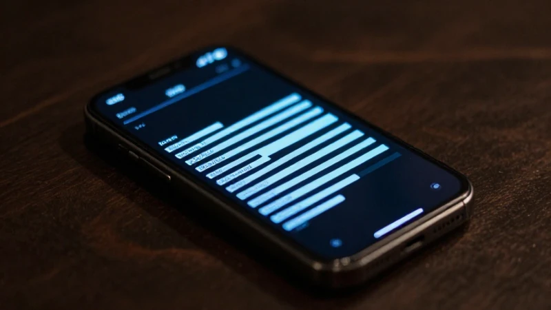 Iphone brillante con iluminación futurista suave