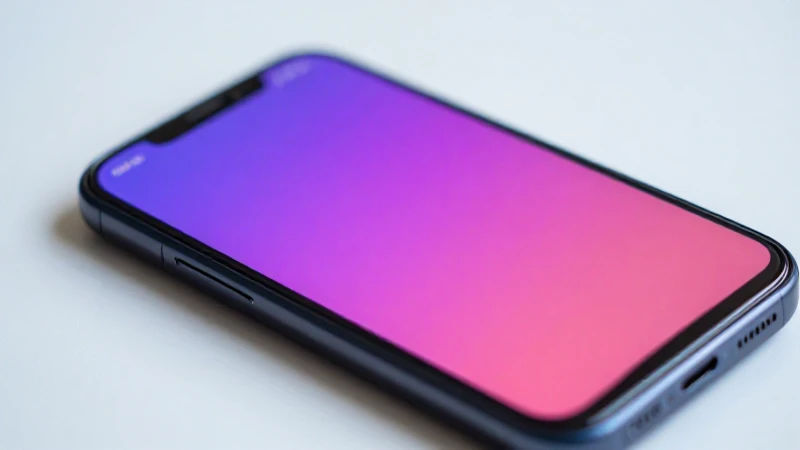 Teléfono Android con pantalla brillante y moderna