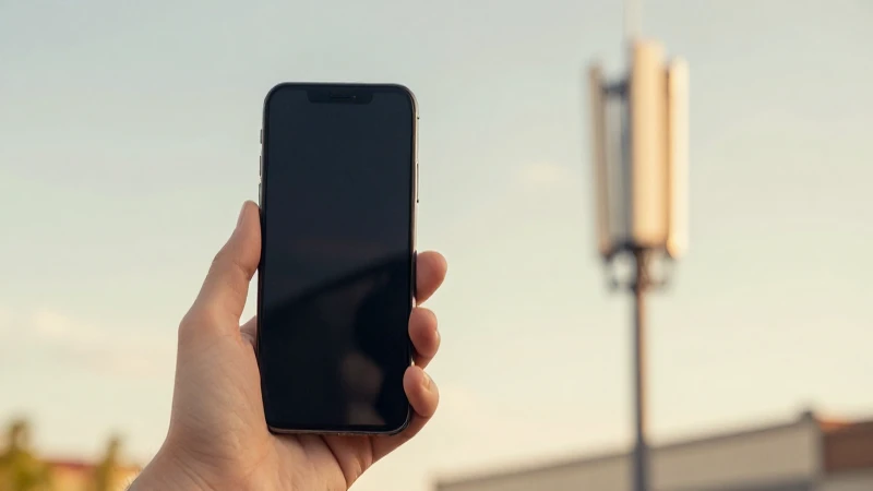 Smartphone en mano, fondo difuminado y cálido