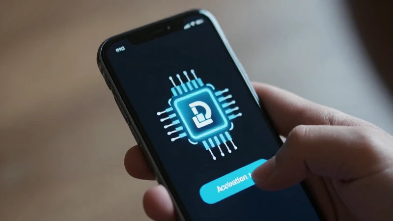 Activación del teléfono móvil, chip brillante