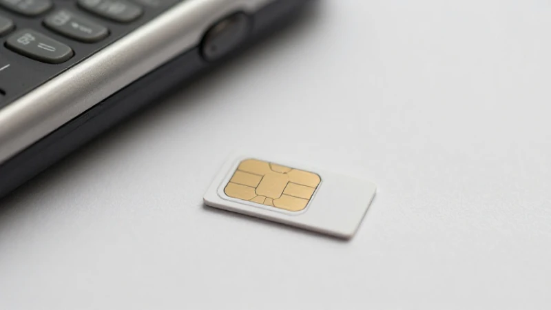 Tarjeta SIM inactiva sobre celular desechado