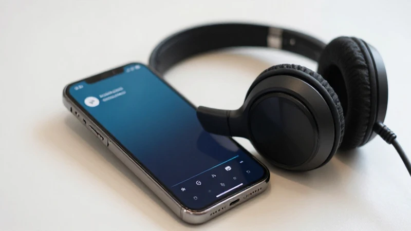 Mensaje de voz visible, auriculares presentes