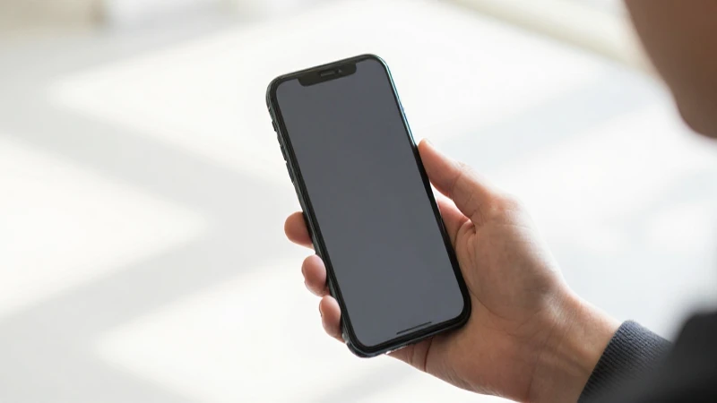 Mano sosteniendo un smartphone iluminado