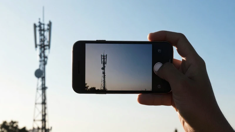 Teléfono celular a contraluz bajo el sol