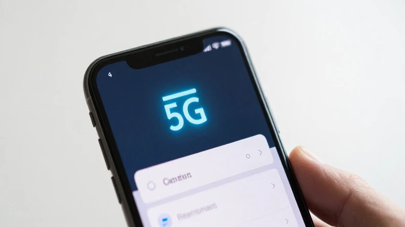 Smartphone Android muestra conexión 5G activa