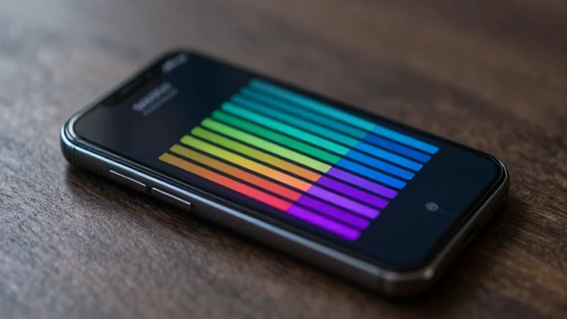 Smartphone Android con señal y luz suave