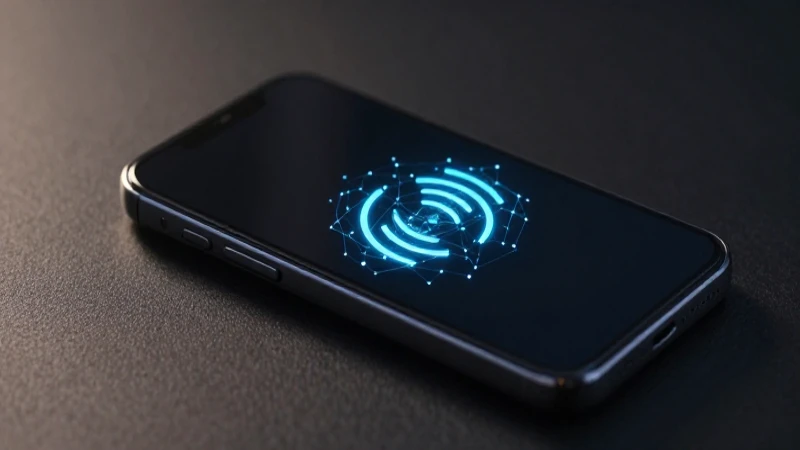 Smartphone moderno con señal brillante