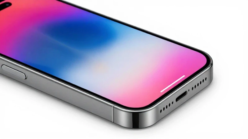 iPhone moderno con luz suave y 5G