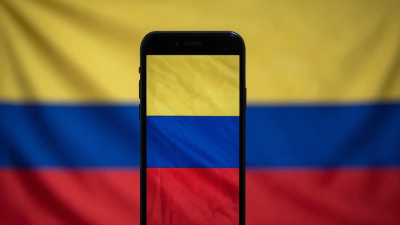 APN 5G INTERNET en COLOMBIA: ¡Descubre el SECRETO! 5 Smartphone Android con fondo de bandera colombiana