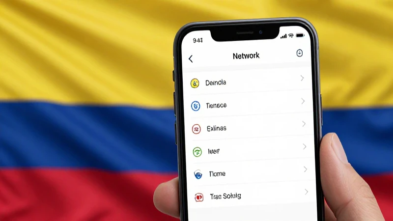 APN 5G INTERNET en COLOMBIA: ¡Descubre el SECRETO! 11 Teléfono muestra configuración con bandera colombiana