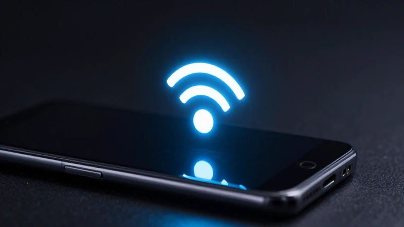Smartphone Android con señal 5G brillante
