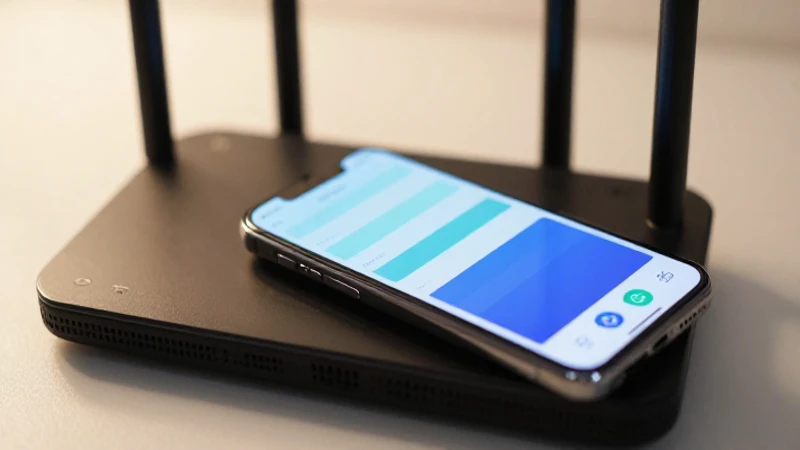 Smartphone conectado con buena señal cerca
