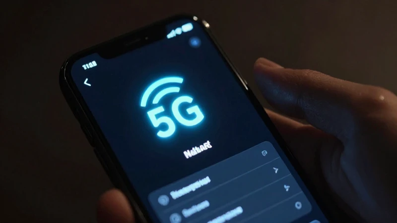 El móvil muestra conexión 5G intensa