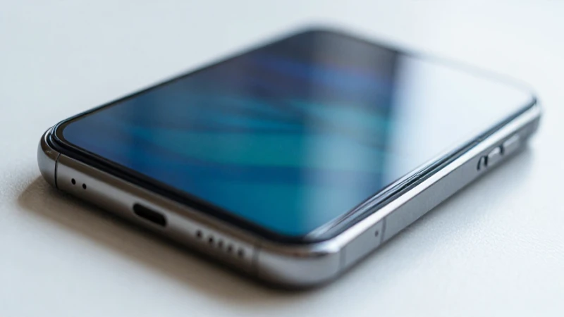 Smartphone resaltado con colores vivos y luz suave