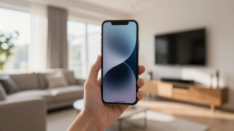 Luz suave ilumina un iPhone moderno