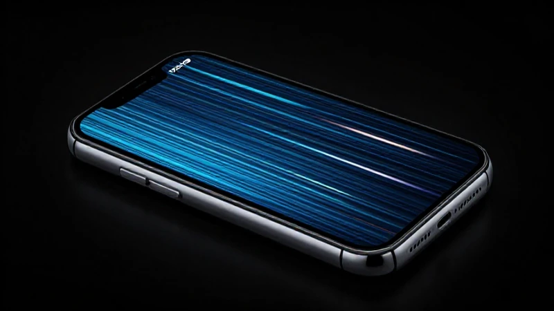 Teléfono inteligente mostrando tecnología futurista rápida