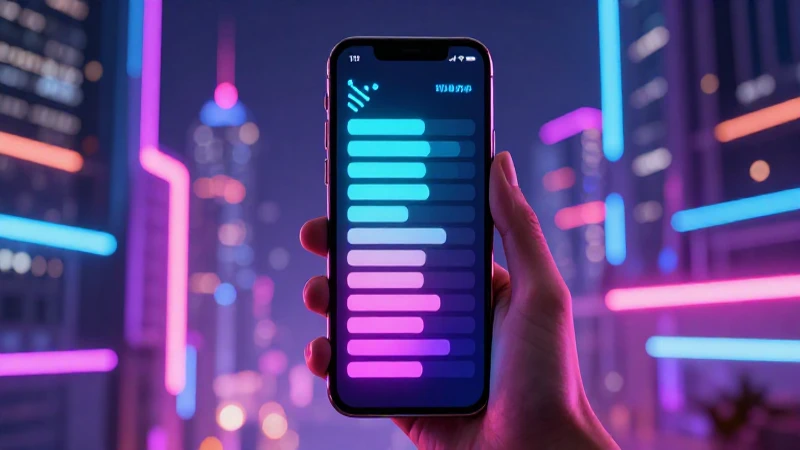 Ciudad futurista iluminada con señal vibrante