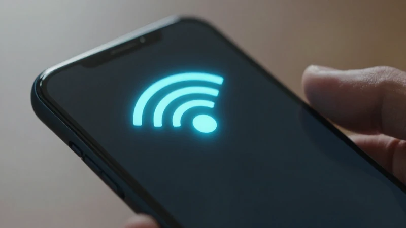 Smartphone Android muestra señal 5G brillante
