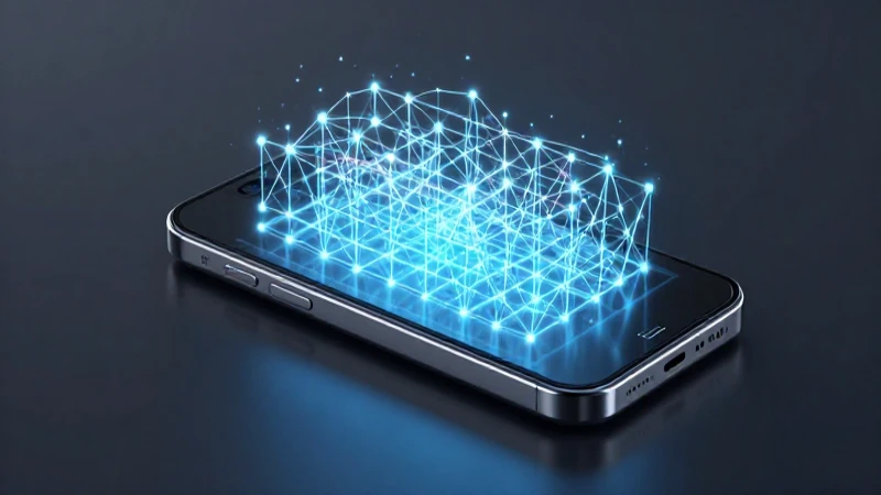 Teléfono futurista con diseño elegante e iluminación vibrante