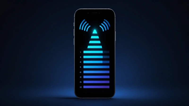Smartphone Android iluminado con señal celular