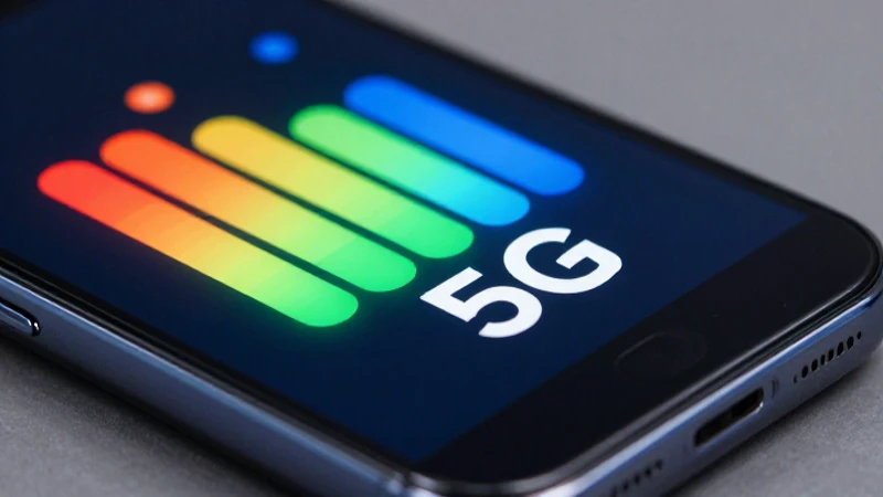 Smartphone Android con señal 5G vibrante