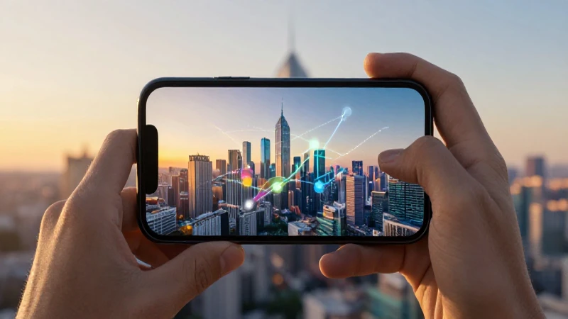 Pantalla muestra ciudad dorada con señal fuerte