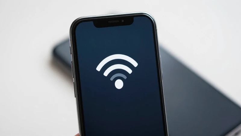 Smartphone Android con señal e iluminación suave