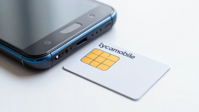 Smartphone Android con SIM Lycamobile, luz suave