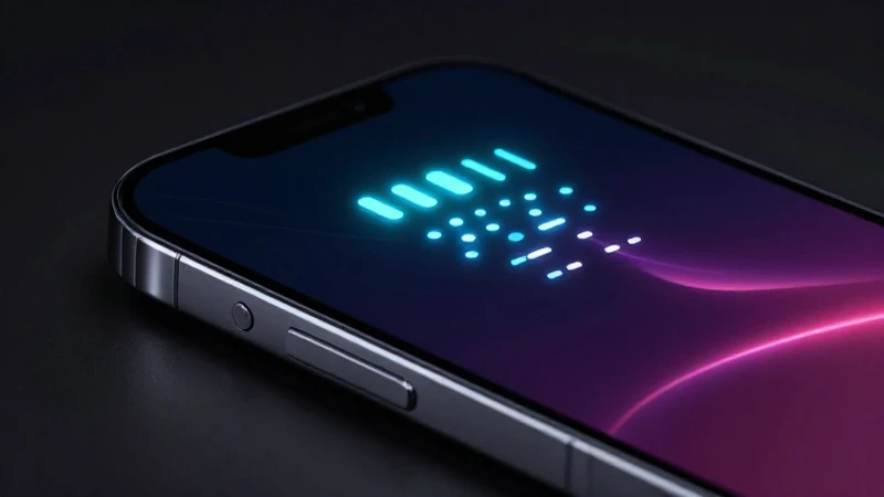 Smartphone moderno con señal brillante