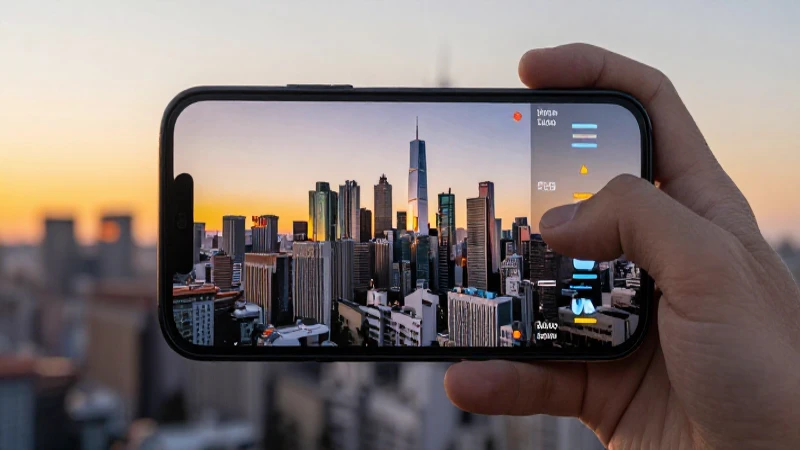 Atardecer urbano iluminando señales del móvil