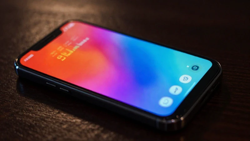 Smartphone Android con luz y enfoque cinematográfico