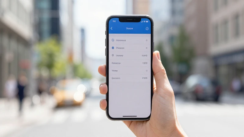 Teléfono muestra ajustes con fondo urbano borroso