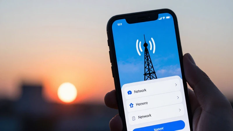 Smartphone muestra configuración móvil con luz cinematográfica