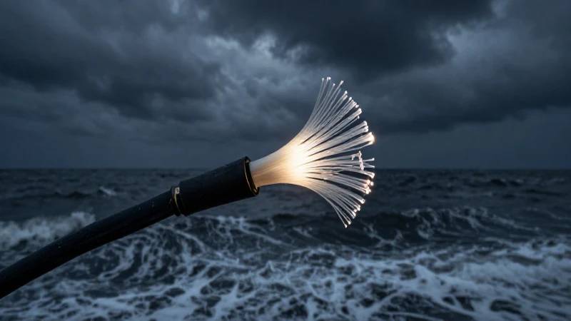 Cable roto, mar tormentoso e intensa luz