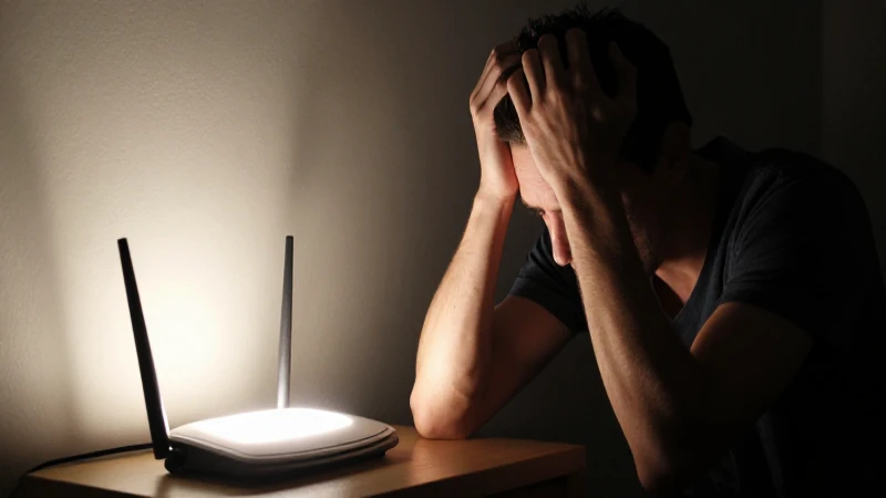 Usuario frustrado por la falla del router