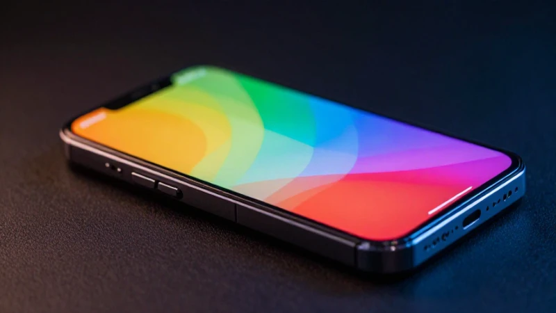 Smartphone Android con iluminación cinematográfica y enfoque suave