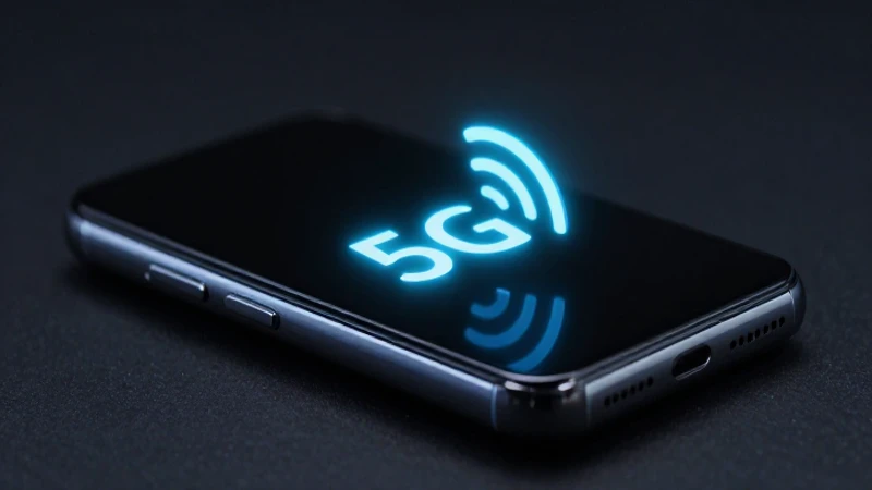 Smartphone Android con señal 5G brillante